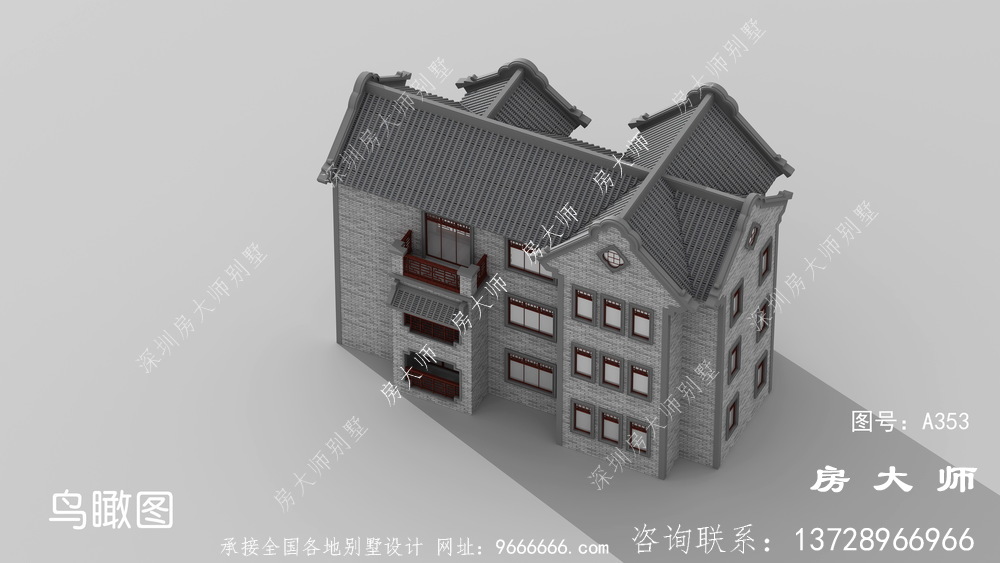 三层中式别墅，农村人理想的家