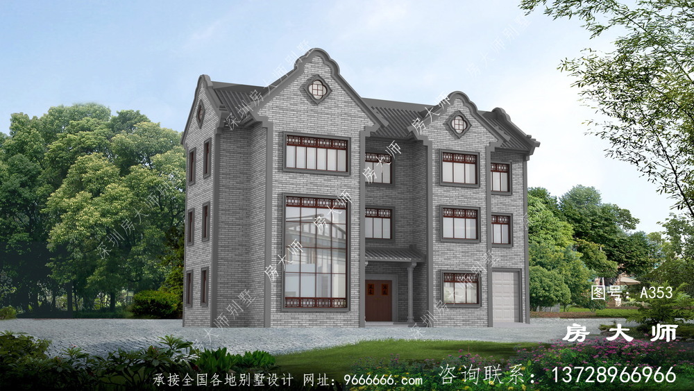 三层中式别墅，农村人理想的家