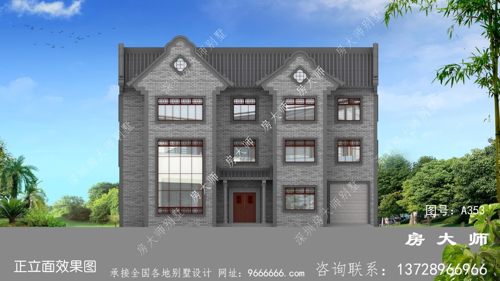 三层中式别墅，农村人理想的家