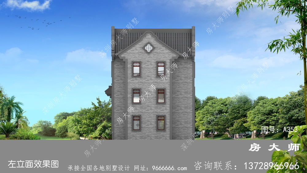 三层中式别墅，农村人理想的家