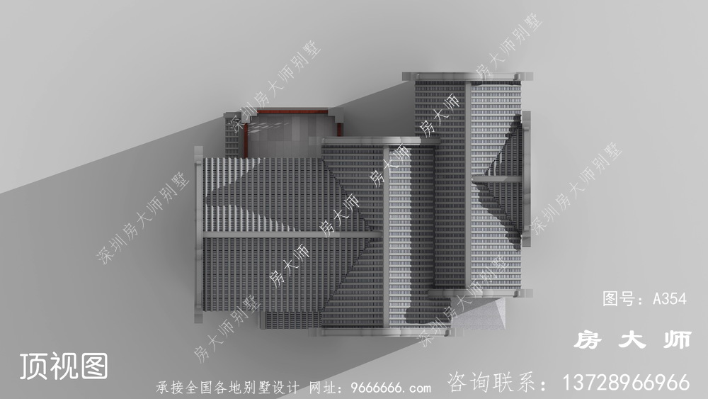 三层布局大气实用中式别墅设计效果图