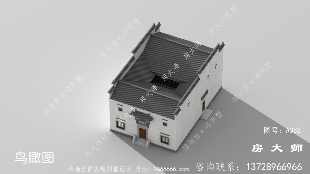 风格独特的中式别墅，户型设计效果图