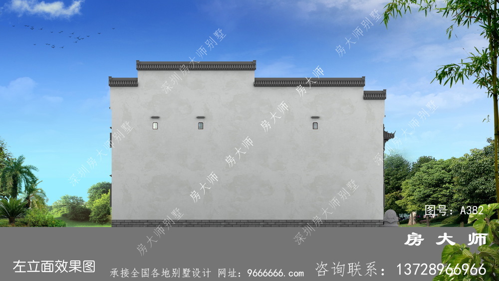 风格独特的中式别墅，户型设计效果图