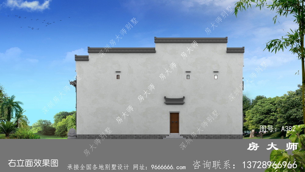 风格独特的中式别墅，户型设计效果图