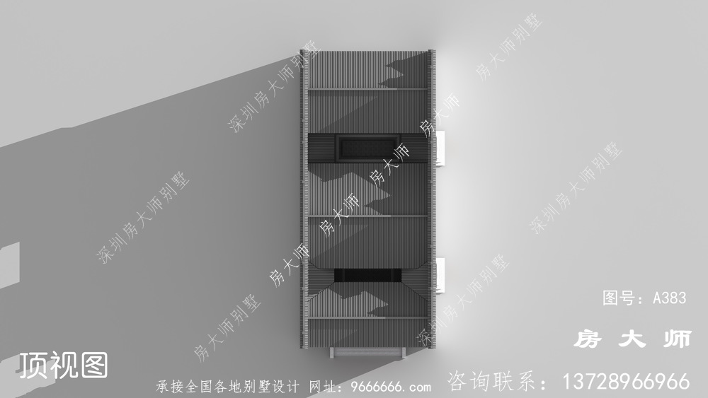 新中式别墅，农村一层别墅效果图
