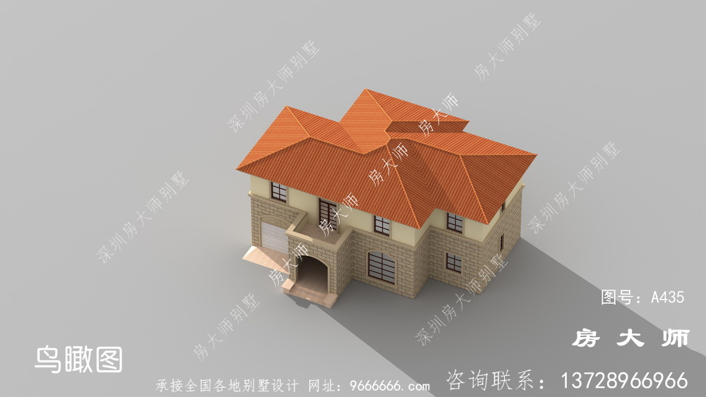 最新两层欧式风格别墅外观效果图