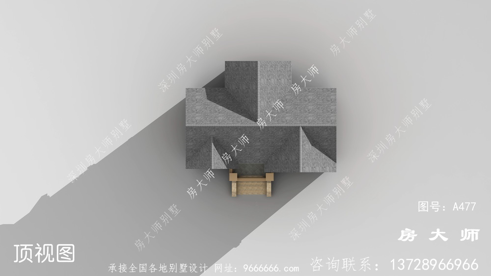  独特英式风格二层别墅效果图