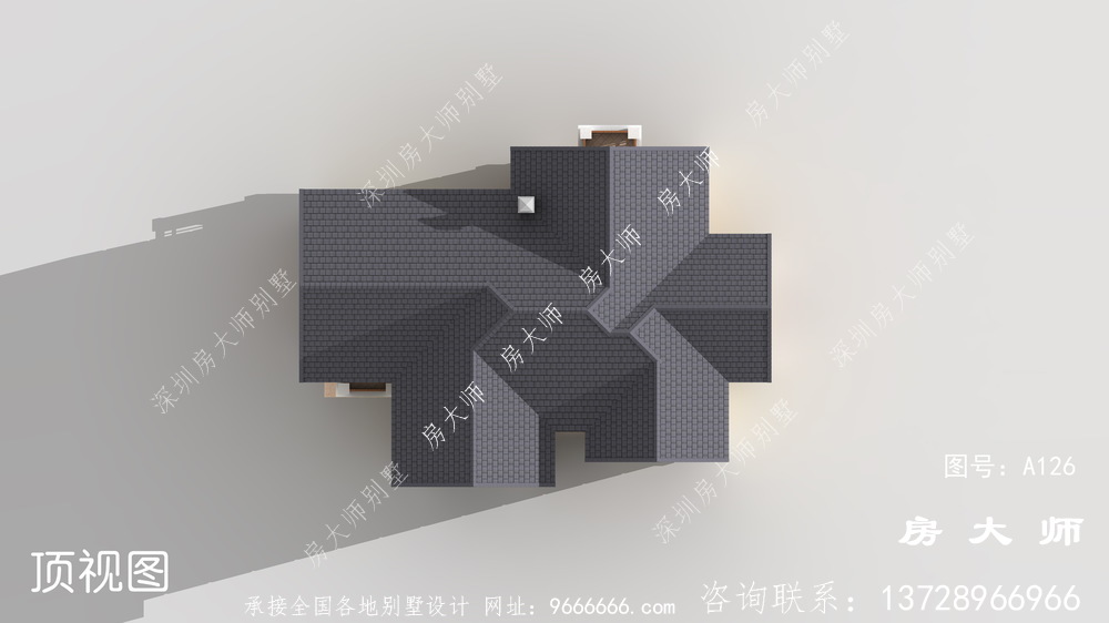 豪华美式两层外观效果图