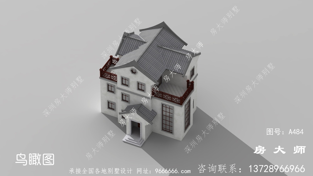 三层中式别墅，是农村人理想的家