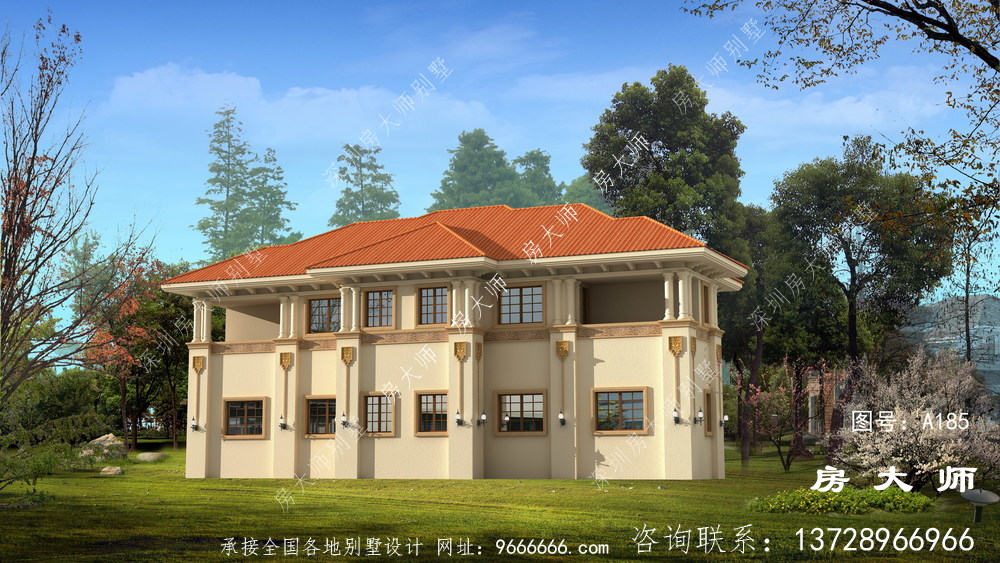 新农村三层欧式自营住宅别墅设计图