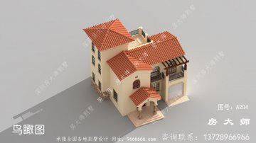 三层乡村自建房设计图，房型大气