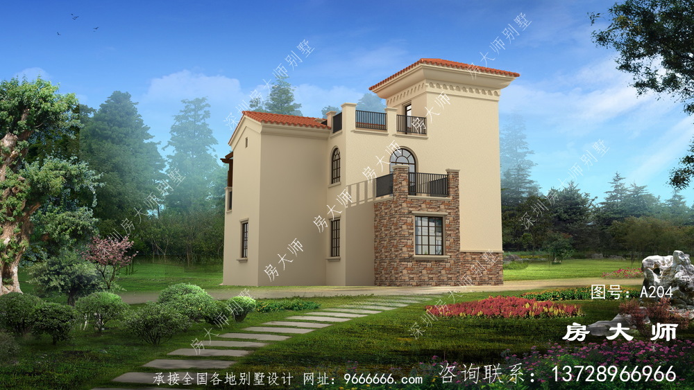 三层乡村自建房设计图，房型大气实用