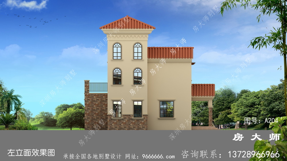 三层乡村自建房设计图，房型大气实用