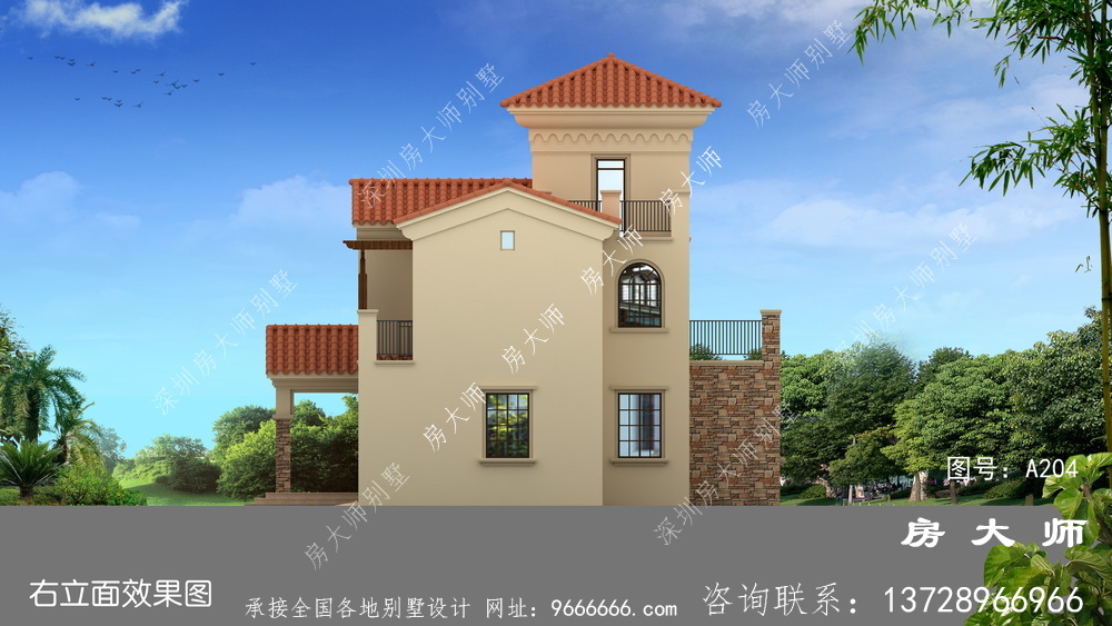 三层乡村自建房设计图，房型大气实用