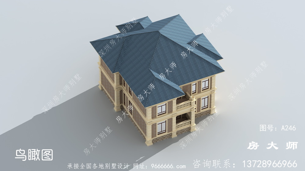 二层简欧式乡村别墅整套设计图纸