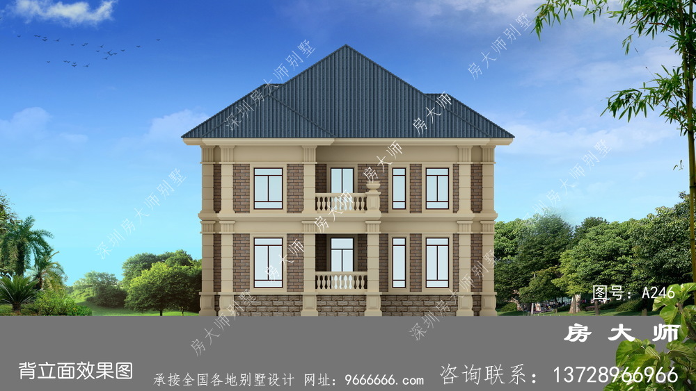 二层简欧式乡村别墅整套设计图纸