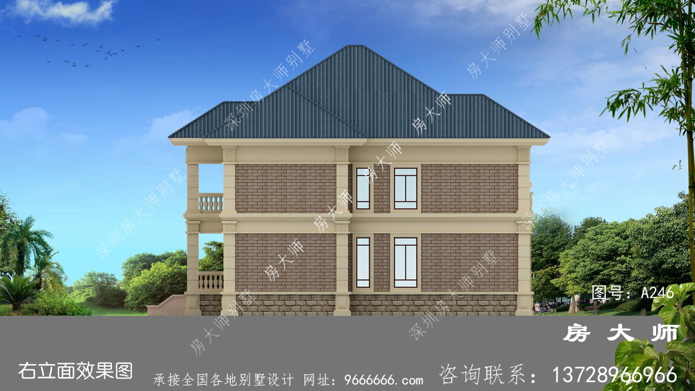 二层简欧式乡村别墅整套设计图纸