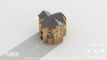 农村简易三层自建别墅设计，外观