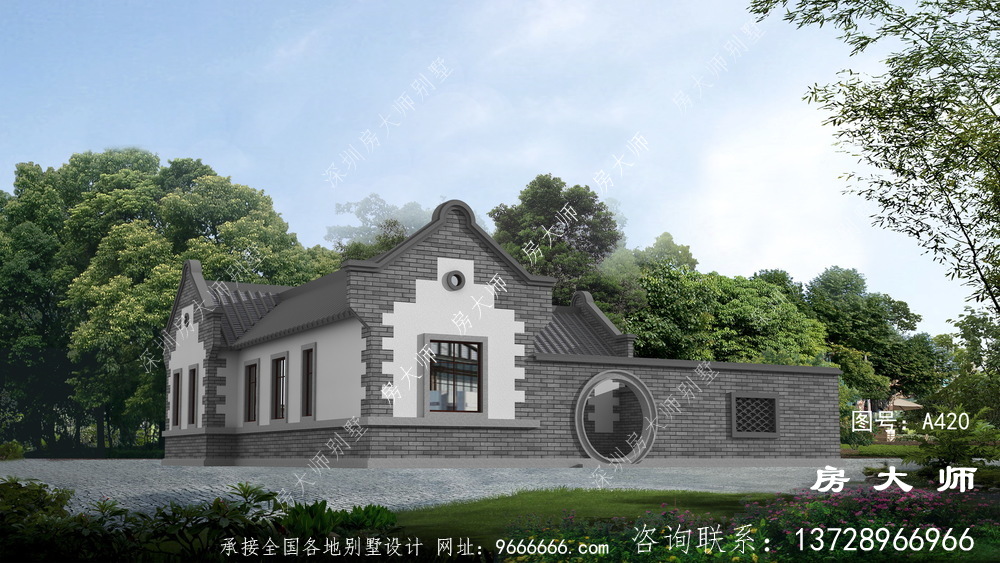三层设计图，古典豪宅外观图精致