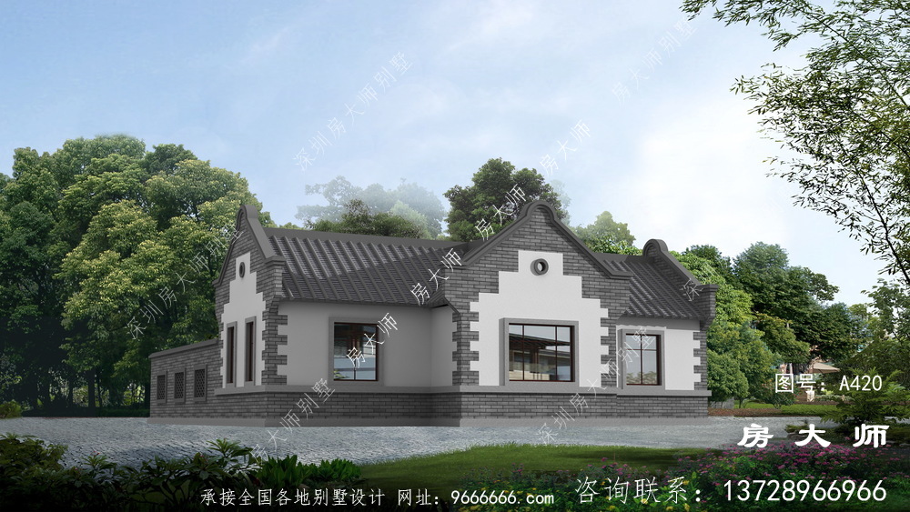 三层设计图，古典豪宅外观图精致