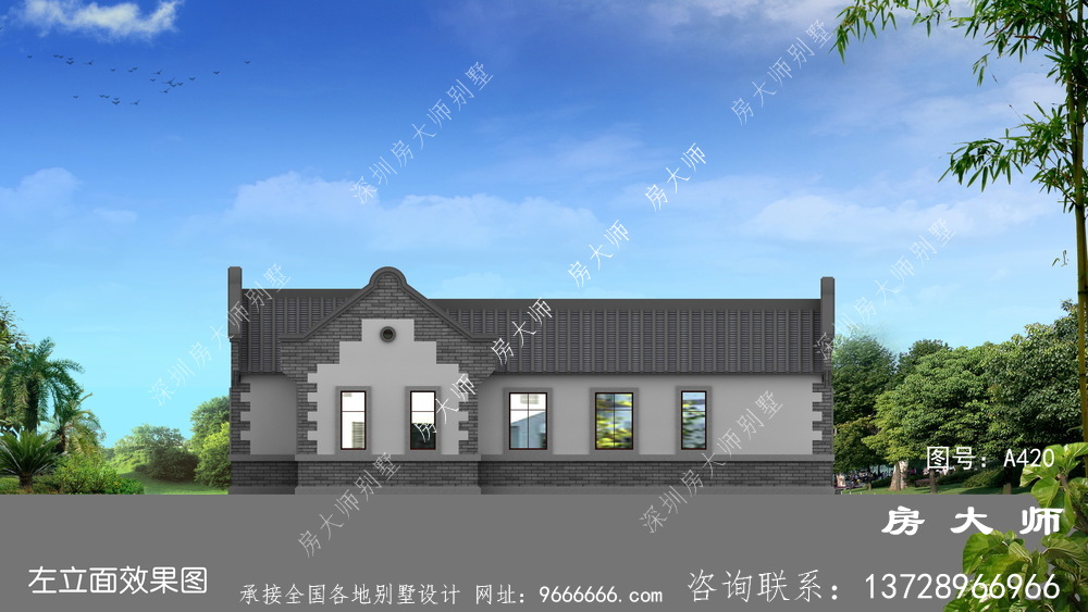 三层设计图，古典豪宅外观图精致
