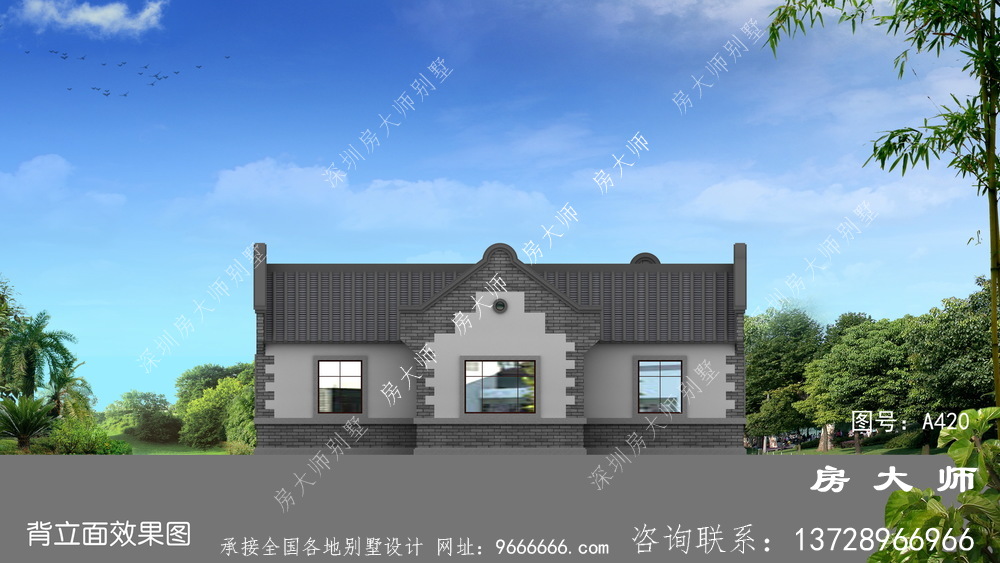 三层设计图，古典豪宅外观图精致