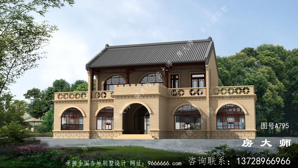 乡村中式别墅,建出来美观大气