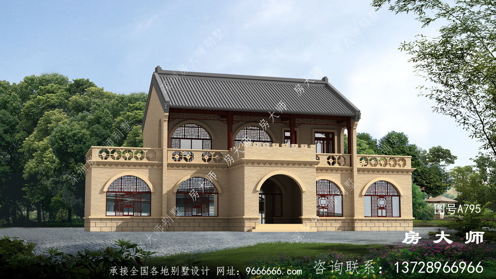 乡村中式别墅,建出来美观大气
