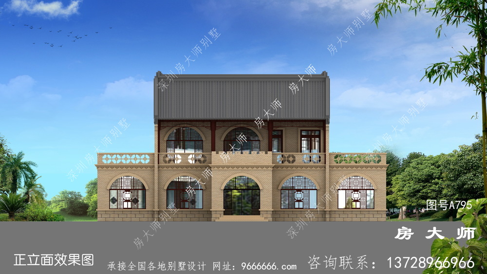 乡村中式别墅,建出来美观大气