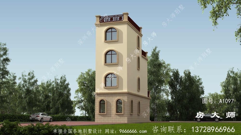 小户型四层农村别墅,童话中的小房子