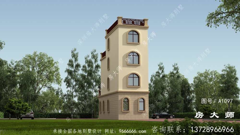 小户型四层农村别墅,童话中的小房子