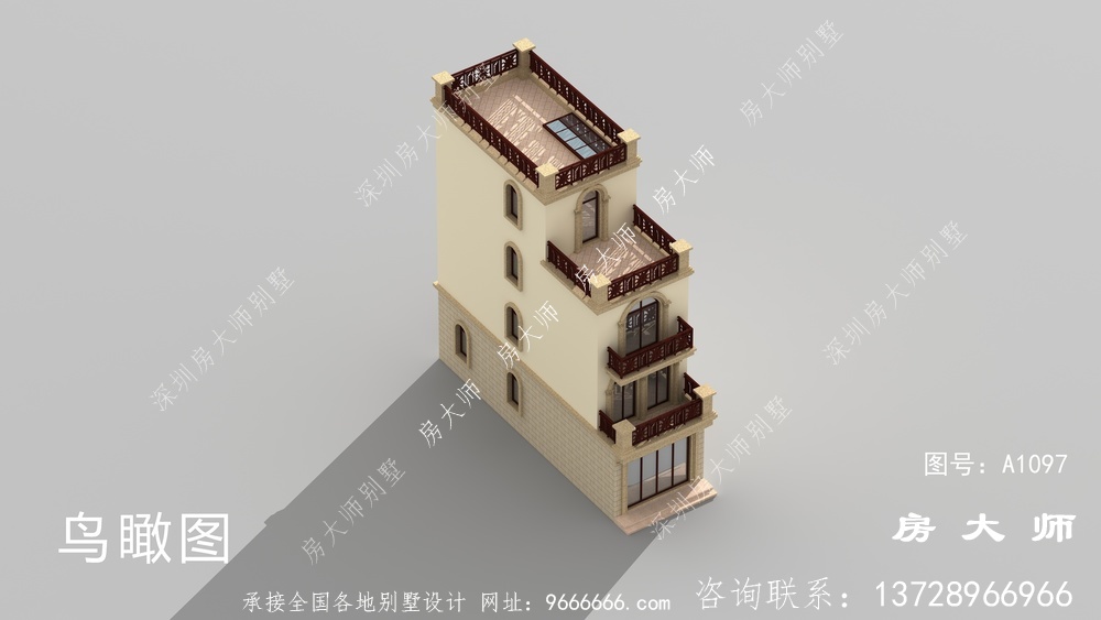 小户型四层农村别墅,童话中的小房子