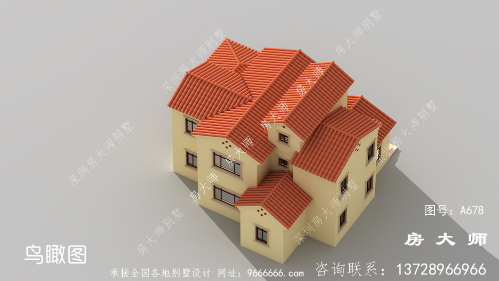 乡村简洁二层别墅设计图，外型时尚潮流简单