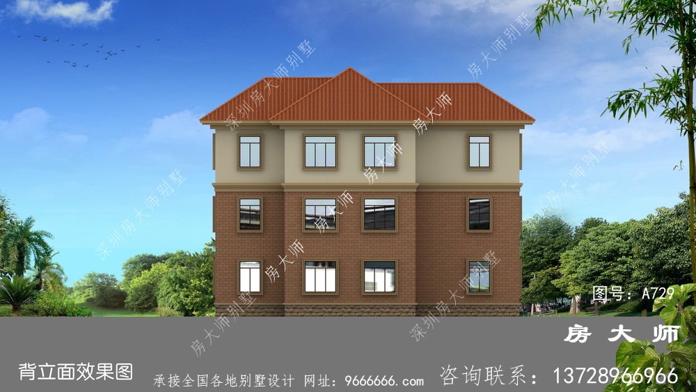 大气三层简欧别墅设计图，大户型，适合农村自建