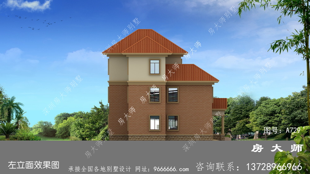大气三层简欧别墅设计图，大户型，适合农村自建