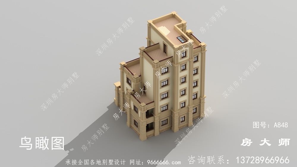 简单的六层别墅住宅设计占地108平