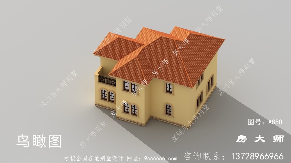 自营住宅小户型二层别墅，占地107平方米