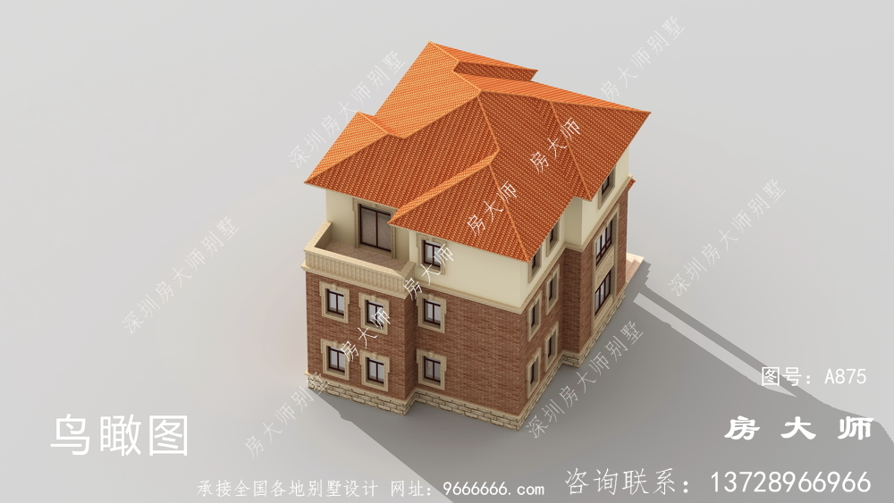 简欧乡村三层房子别墅设计图