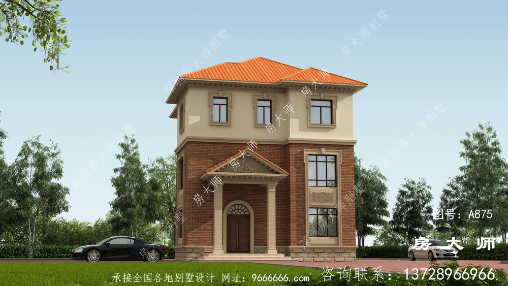 简欧乡村三层房子别墅设计图