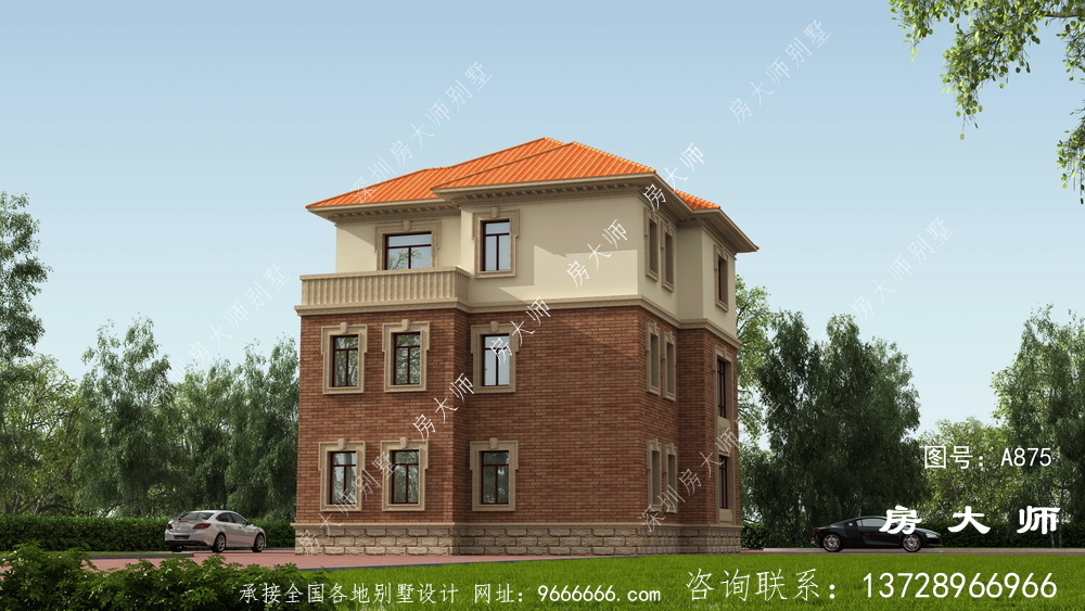 简欧乡村三层房子别墅设计图
