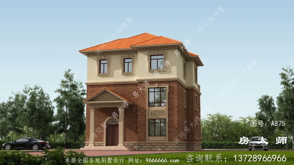 简欧乡村三层房子别墅设计图