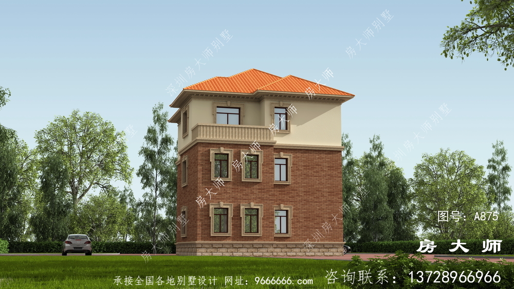 简欧乡村三层房子别墅设计图