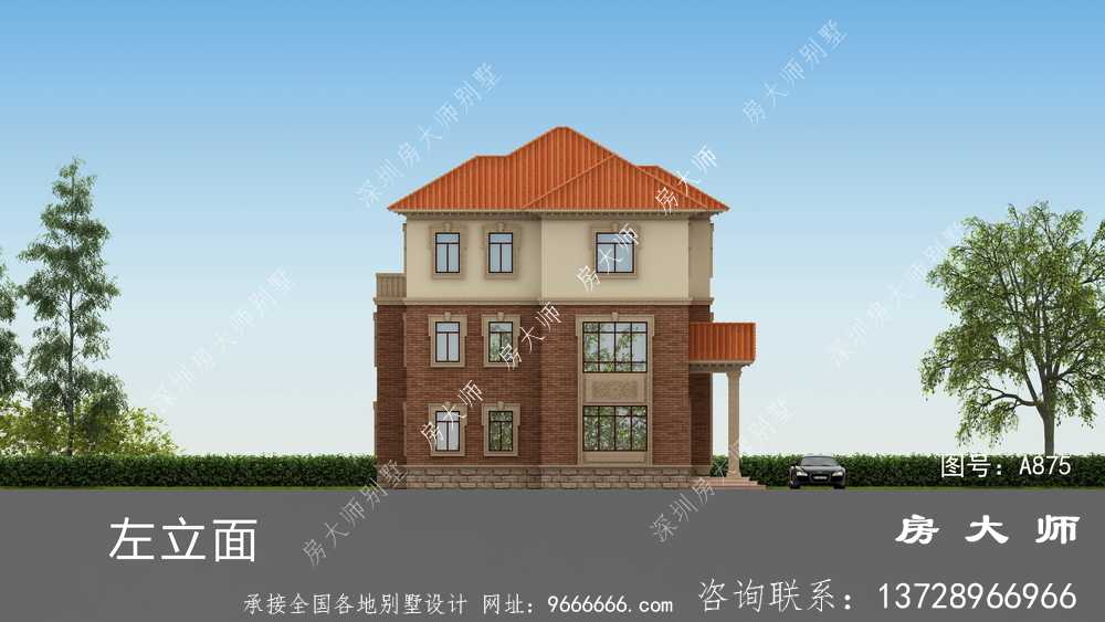 简欧乡村三层房子别墅设计图