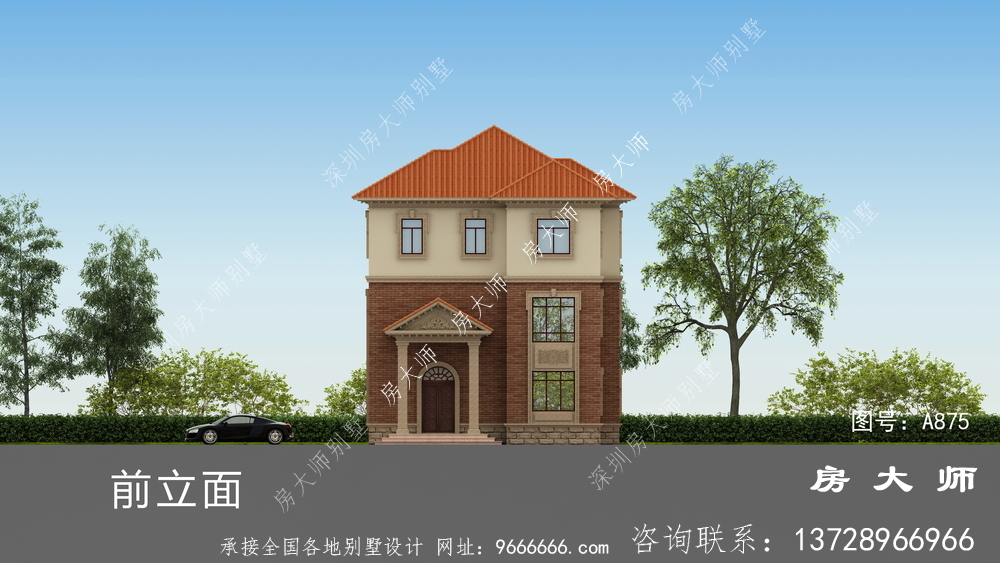 简欧乡村三层房子别墅设计图