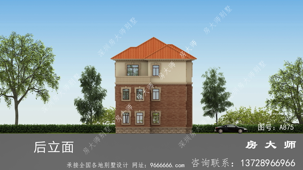 简欧乡村三层房子别墅设计图