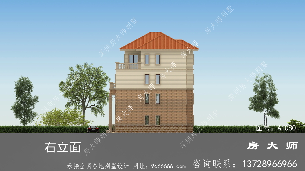 三层别墅照片及自建房设计图，外型实际效果大气