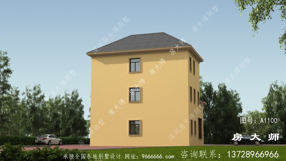 乡村三层别墅设计图，高档简欧风格