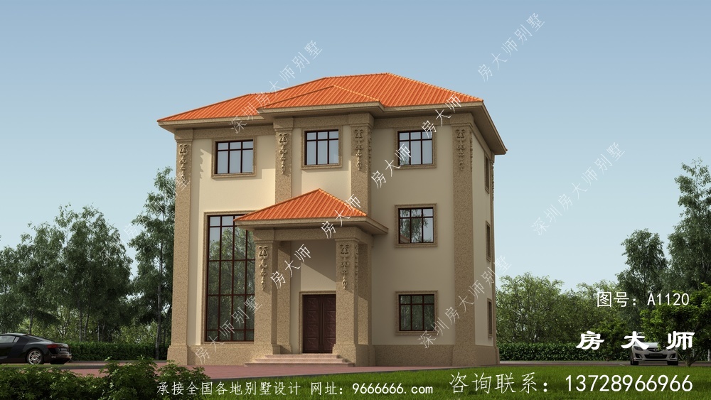 乡村三层别墅设计，高端欧式复式设计