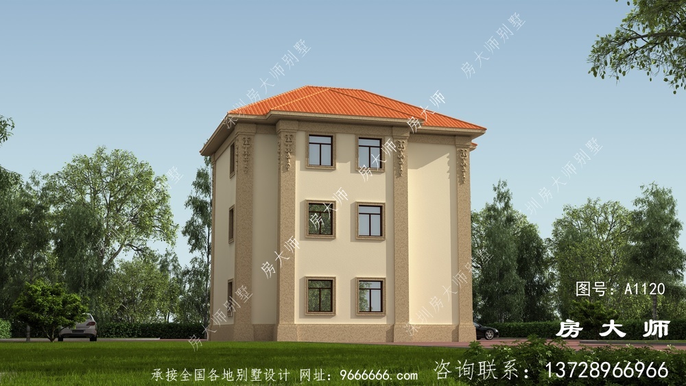 乡村三层别墅设计，高端欧式复式设计