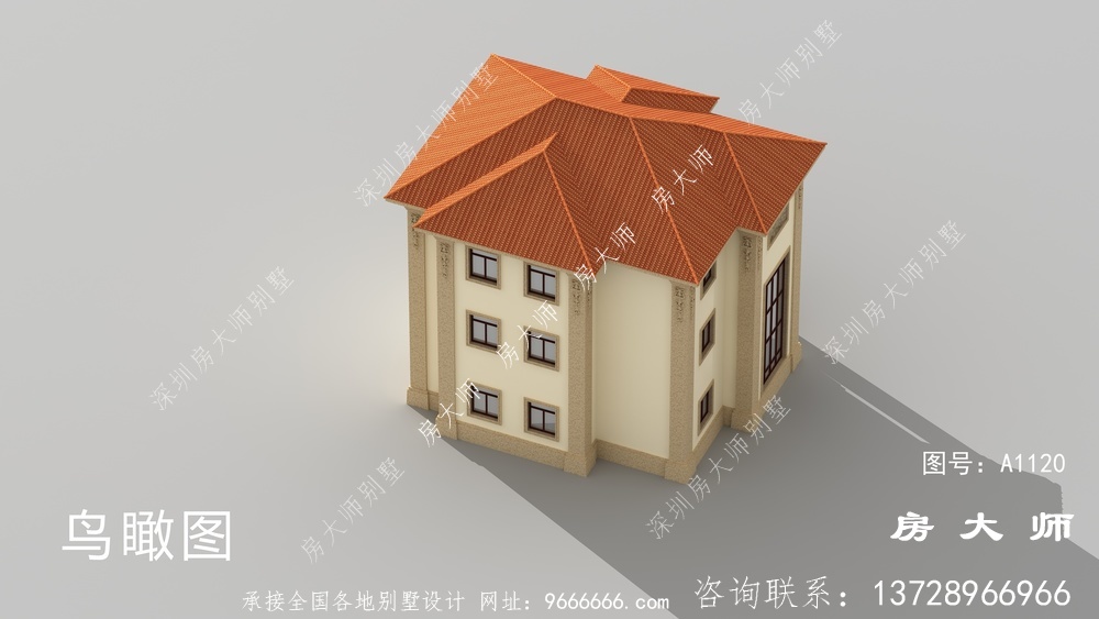 乡村三层别墅设计，高端欧式复式设计